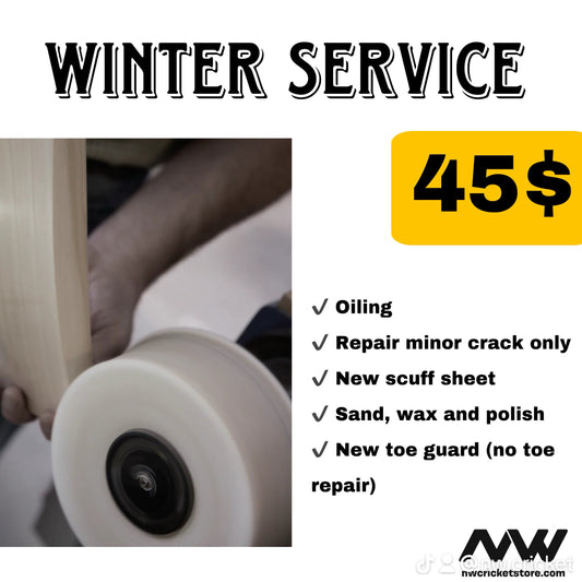 Winter service for cricket bat