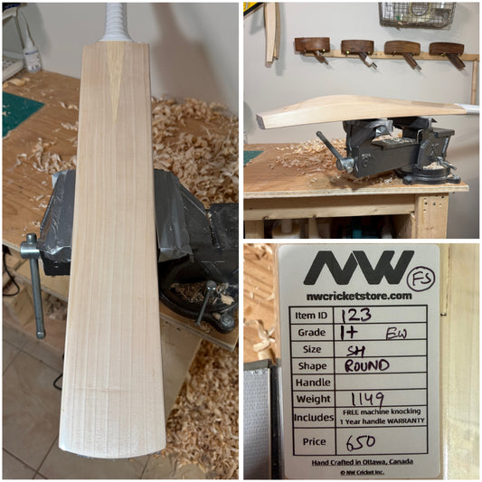 Grade 1+ English Willow Cricket Bat - 123 [Clearance]