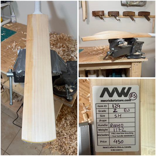 Grade 2 English Willow Cricket Bat - 124 [Clearance]