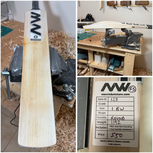 Grade 1 English Willow Cricket Bat - 128 [Factory Seconds]