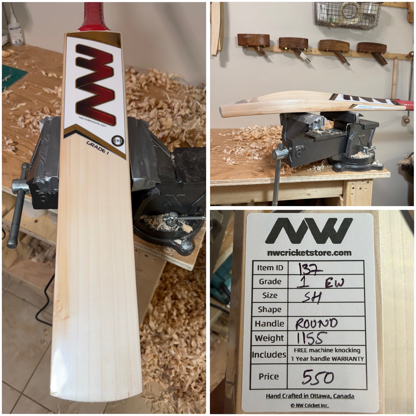 Grade 1 English Willow Cricket Bat - 137