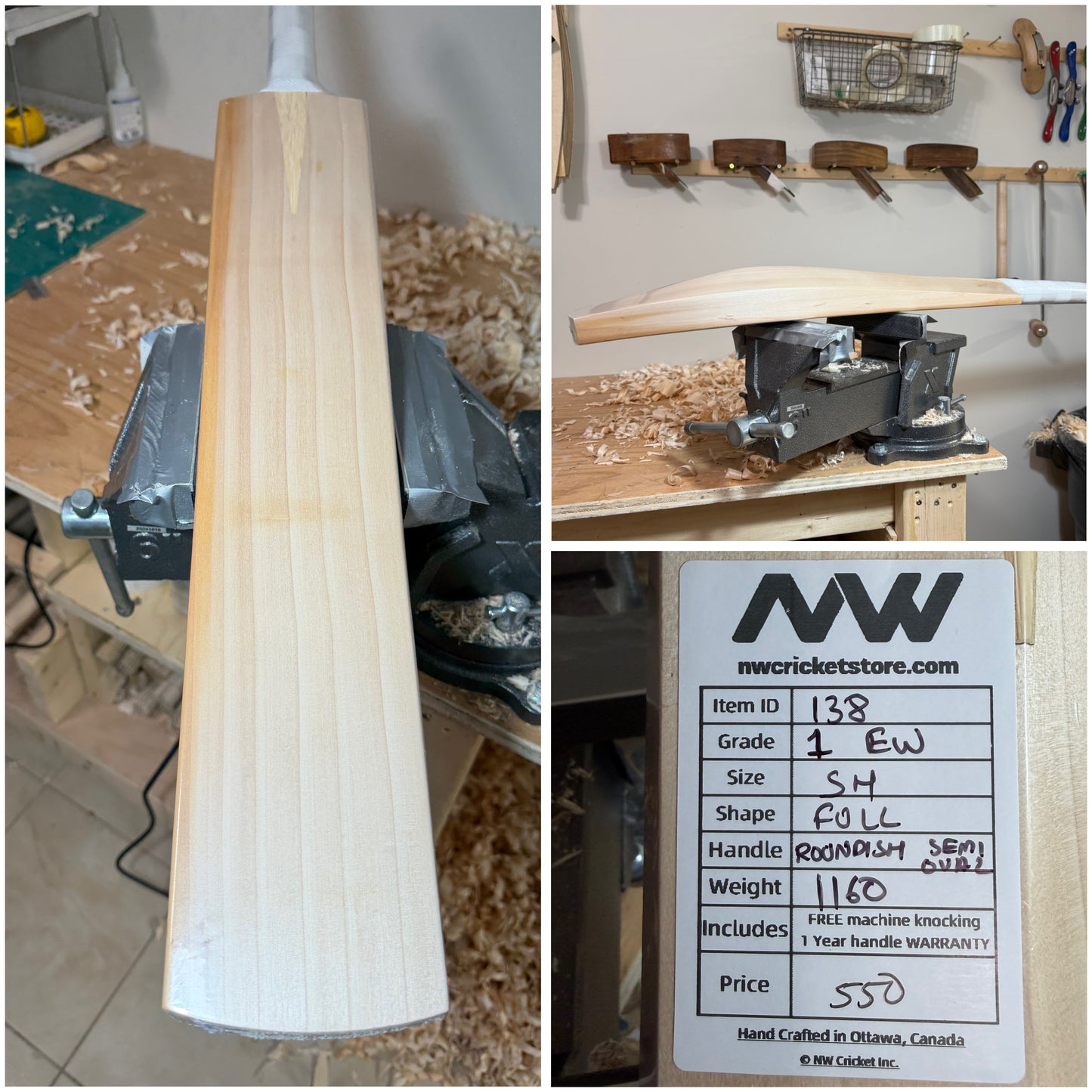 Grade 1 English Willow Cricket Bat - 138