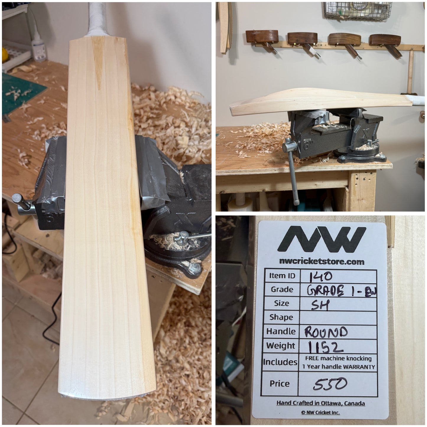 Grade 1 English Willow Cricket Bat - 140